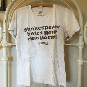 Threadless “Shakespeare Hates Your Emo Poems” 👕